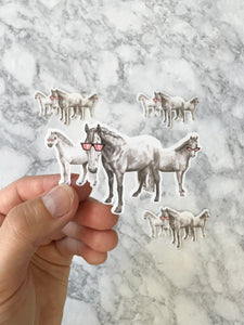 "Not Quite" Gelding Gang in Rose Colored Glasses Sticker
