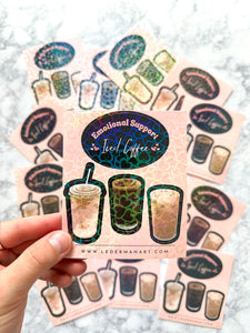 Emotional Support Iced Coffee - Sticker Sheet