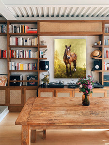 brave bronco painting print living room