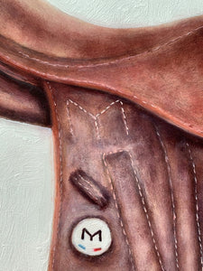 meyer premium saddle original painting closeup